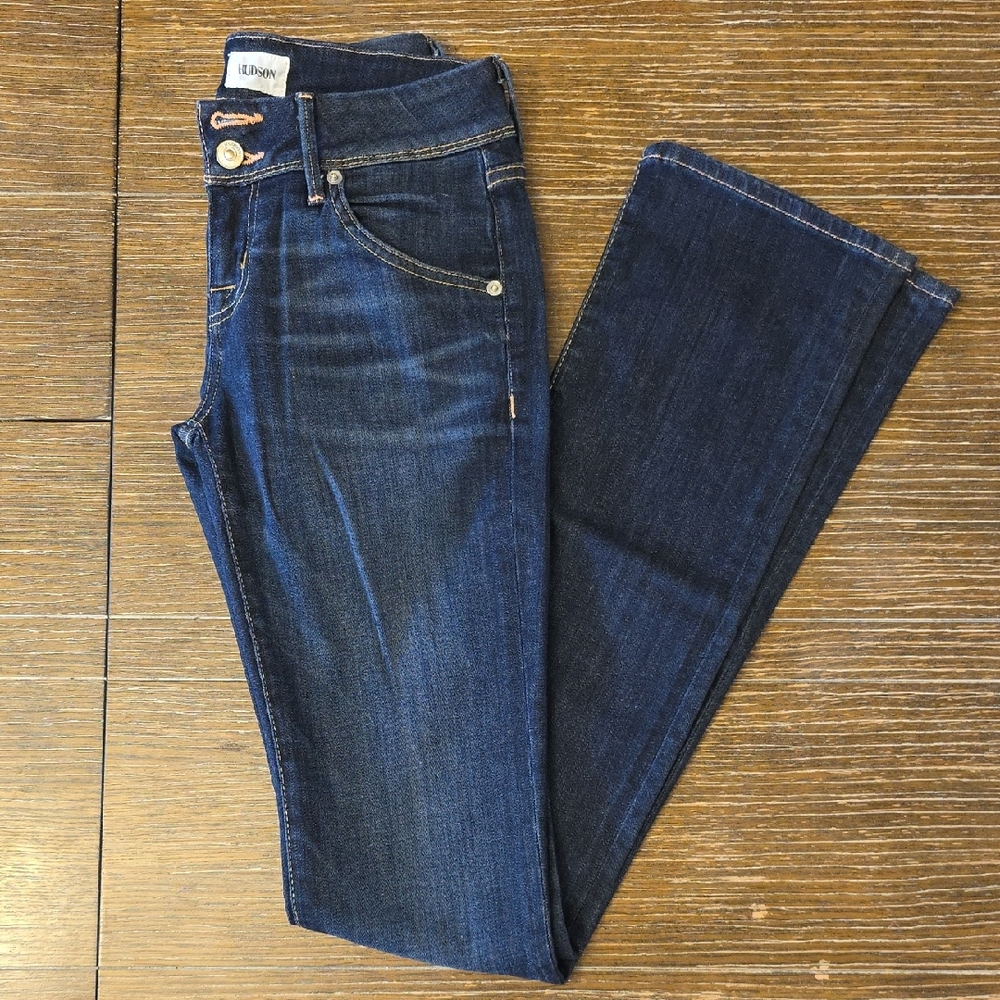 Hudson Low Rise Dark Wash Boot Cut Jeans, 26 Long, New Without Tags
